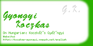 gyongyi koczkas business card